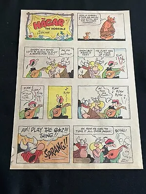 #T05 HAGAR THE HORRIBLE Sunday Tabloid Full Page Comic Strip April 24 1978 • $3.99