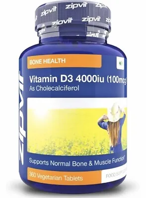 Zipvit Vitamin D3 4000iu 360 Micro Tablets Supports Bone & Muscle Function. • £8.96