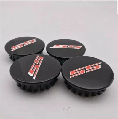 $79.94 • Buy 4Pcs  2.5' SS ABS BLACK-Red Chevrolet Emblem Wheel Center Hub Cap Badge NEw