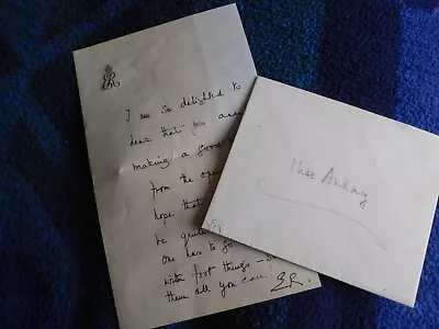£49.99 • Buy The Queen Mother - Wonderful Handwritten And Signed Letter To Her Cook!