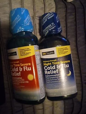 Lot Of 2-Dg Health Day Time Severe Cold And Flu Relief 12 Fl Oz Exp:06/24 • $9