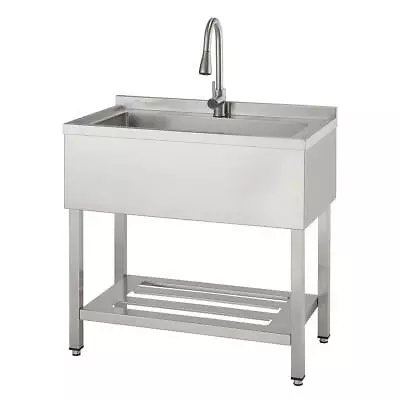 TRINITY 30  X 14  Stainless Steel Utility Sink With Pull-down Faucet • $452.38