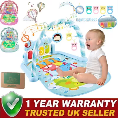 3-in1 Boys Girls Fitness Music Baby Play Mat Lay And Kids Gym Play-Mat Fun Piano • £15.99