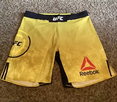 Official Reebok UFC Men's Shorts Yellow Fighting 38” New Without Tags • $57