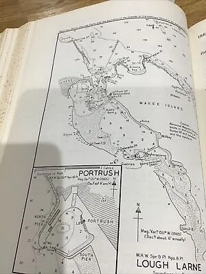 VINTAGE SEA CHART / NAUTICAL MAP 1961 Ireland - Portrush & Lough Larne To Frame? • £3.25