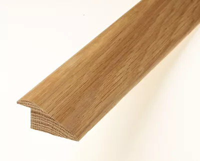 12mm Lacquered Solid Oak Ramp For Wood Floors Trim Door Threshold Bar Reducer UK • £1.99