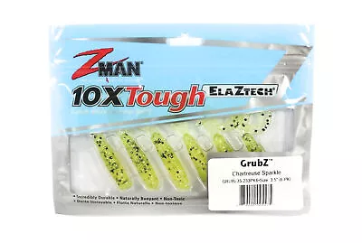 Zman Soft Lure GrubZ 3.5 Inch 6/Pack Chart Sparkle (5575) • $20.90