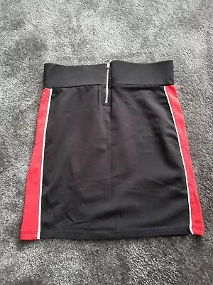 £4 • Buy  Girls New Look Black Red Stripe Tube Skirt Age 10-11 Years