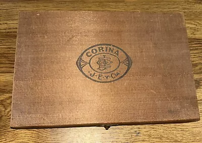 Corina J E Y Cia Ambassadors Vintage Wood Cigar Box 1-5/8 T X 9-1/2 W X 8-1/2 D • $11.56