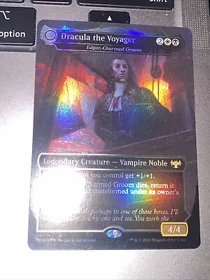 Dracula The Voyager / Edgar Charmed Groom Foil Borderless Crimson Vow Mtg Nm • $5.74