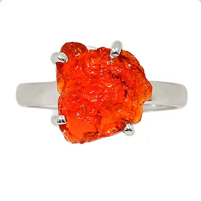 Natural Mexican Opal Rough 925 Sterling Silver Ring Jewelry S.7 CR38251 • $11.99