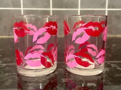 Yankee Candle Clear Glass Lips Votive Holder X 2 • £6.50