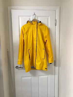 Captain Corsaire Women's Lined Raincoat With Hood Yellow UK 14 - C7 • £30