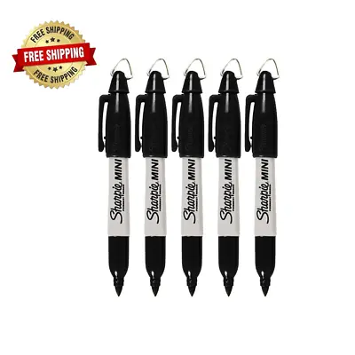  Sharpie Mini Permanent Markers With Golf Keychain Clips Black Ink  • $10.71