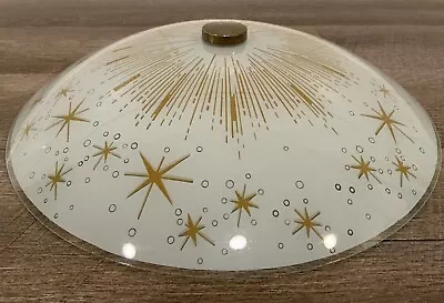 Vintage ATOMIC STARBURST Glass Ceiling Light Shade Mid-Century Modern 14.75  MCM • $67.45