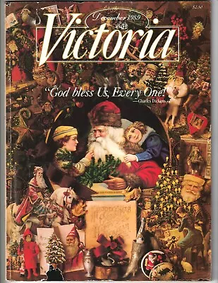 Vintage VICTORIA Magazine DEC 1989 Crafts Home & Garden Antiques Fashion • $11.95