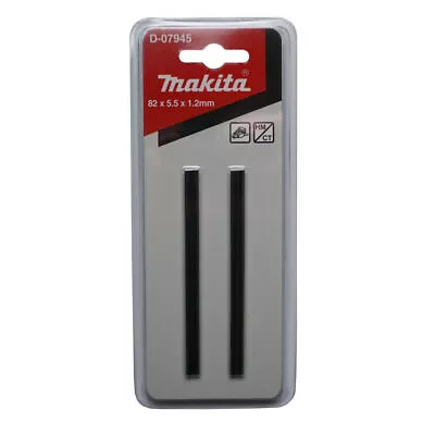 Makita Planer Blades 82mm D07945 TCT HSS Reversible 2 Pack Genuine • £6.99