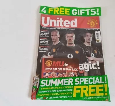 Rare Unopened 2003 Inside United Man U F C Magazine Free Gifts Inside • £59.99