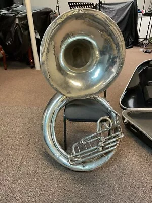 CG Conn Silver 3 Valve BBb Sousaphone Serial# N38179 • $3499.99