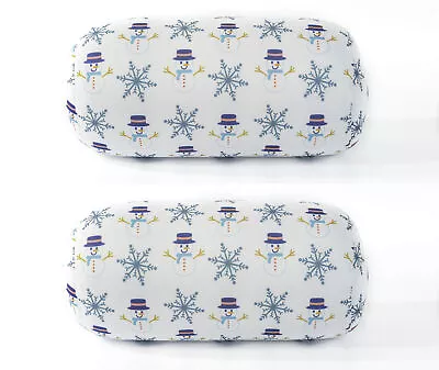 Mushy Pillows Microbead Roll Pillow Winter Patterns Combo Pack 2 Pillows - Snow • $14.79