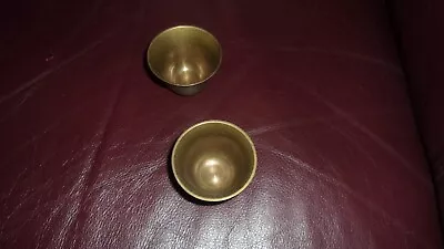 Set Of 2 Heavy Solid Brass Cups 2 With Saudi Arabia Imprinted With Designs On Si • $11