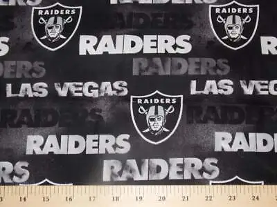 NFL Las Vegas Raiders 70384-D Cotton Fabric By The Yard • $19.95