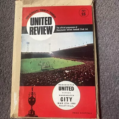 Rare MANCHESTER UNITED V MANCHESTER CITY 67/68 (27/3/68) Director Edition Mint • £2.99