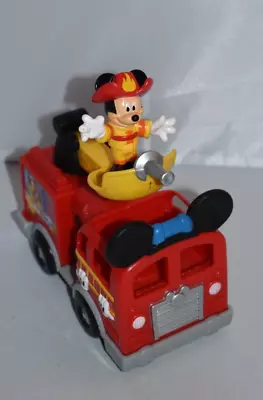 Mickey Mouse Figure And Fire Truck Sounds Firetruck Toy * SEE VIDEO • $10.55