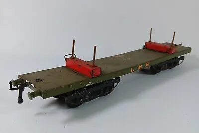 Hornby Meccano Tinplate LMS Bogie Timber Wagon O Gauge. For Restoration. • £5.99