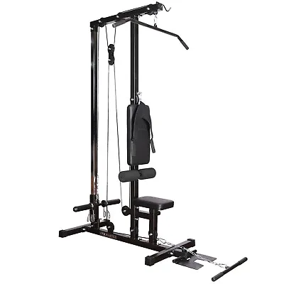 GYM MASTER Multi Gym Lat Pull Down Machine Home Seated Rows Ab Crunch Jacket • £239.99