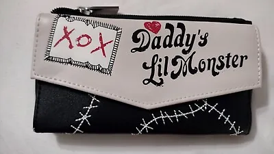 Harley Quinn Daddy's Little Monster Design Top Zip Clutch Wallet • $29.99