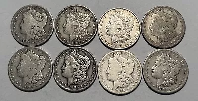 Lot Of (8) Morgan Silver Dollars Circulated Pre-21 Mixed Group • $152.50