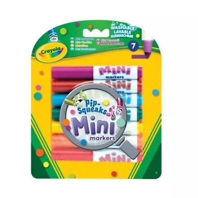 Crayola – 7 Pip Squeak Mini Markers Felt Tip Pens Children Kid School Stationary • £4.99