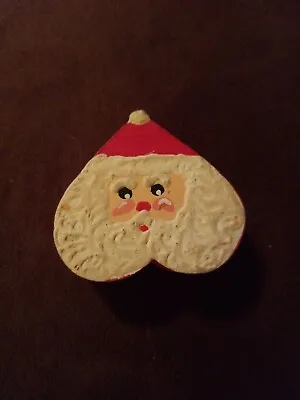 Vintage Handmade Wood Wooden Santa Christmas Card Name Holder • $9.99