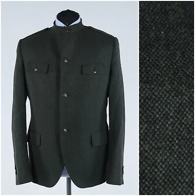 Mens Trachten Loden Blazer 42R UK Size CAVALLARO Green Wool Sport Coat Jacket • £59.99