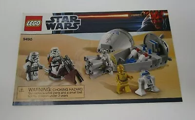 Lego 9490 Star Wars Droid Escape INSTRUCTION MANUAL BOOKLET • $21.21