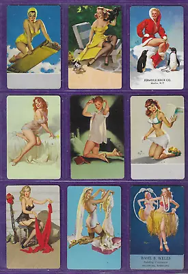 9 Vintage Gil Elvgren Pinup Playing Cards Mint Or Near Mint  1940s-1960s Sexy • $3.49