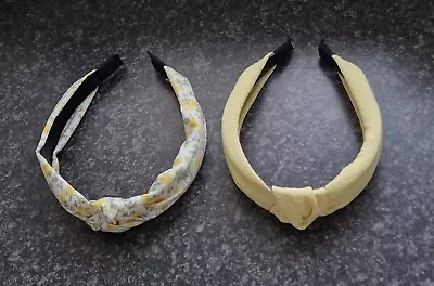 2 X Bundle Yellow  Fabric ALICE BANDS ADULT. New  • £3