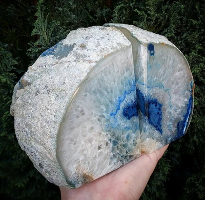£63 • Buy Blue Agate Crystal Bookends