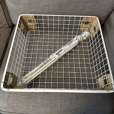 HJÄLPA Wire Basket With Pull Out Rail White Brand New 60x55 Cm • £19.99