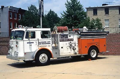 Fire Apparatus Slide- Baltimore City MD Fire Department Seagrave Engine 64 • $5