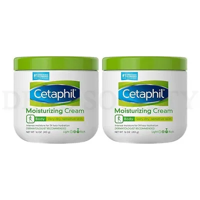 Cetaphil Moisturizing Cream  For Dry To Very Dry Sensitive Skin 16 Oz Lot Of 2 • $24.99