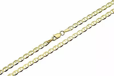 10k Solid Yellow Gold Mariner Link Chain Necklace 2.5mm-4mm Men Women 7 -26  • $122.82