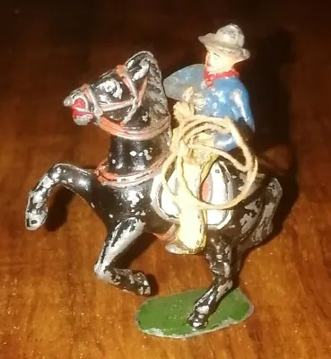Vintage Die-cast Cowboy With Lasso On Horseback 1:32 Scale Timpo? • £19.99