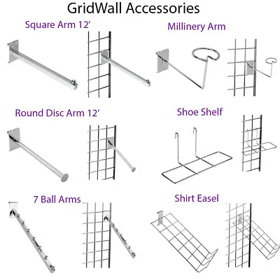 £329.99 • Buy Grid Wall/ Gridwall Mesh Chrome Retail Shop Display Panel Accessory/ Accessories