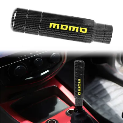 Universal JDM MOMO Carbon Fiber Aluminum Manual Gear Stick Racing Shift Knob • $16.88