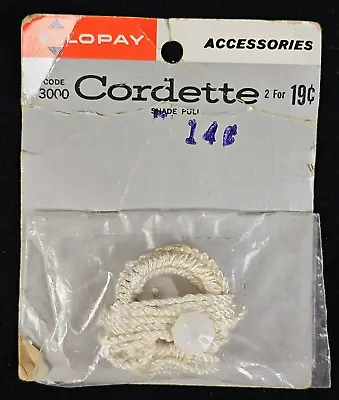 Two Window Shade Pulls Cordette By Clopay White Vintage New Opened • $2.54