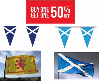 Scotland Scottish Sky & Navy Blue Euro 2024 Saltire Flags & Bunting • £5.95
