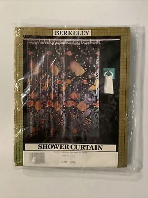 New Vintage Berkeley “Something Fishy” Fish Vinyl Shower Curtain 70  X 72  • $49.99