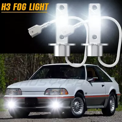 For Dodge VIPER 1996-2000 2pcs H3 LED Fog Driving Light Bulbs Kit 6000K White • $19.99